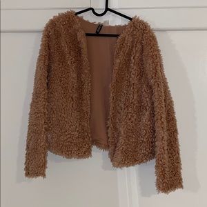 Blush teddy jacket